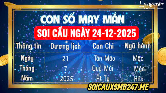 Soi cầu ngày 24-12-2025